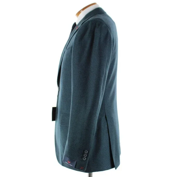Cardinal of Canada NWT Wool Sport Coat Size 40R US In Blue & Green Melange